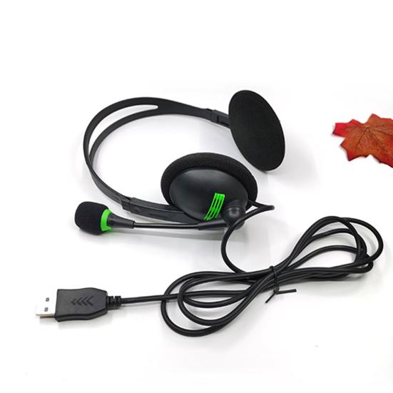Проводная гарнитура USB-интерфейс Эргономичная с микрофоном Шумоподавление Проводные наушники Офисные принадлежности