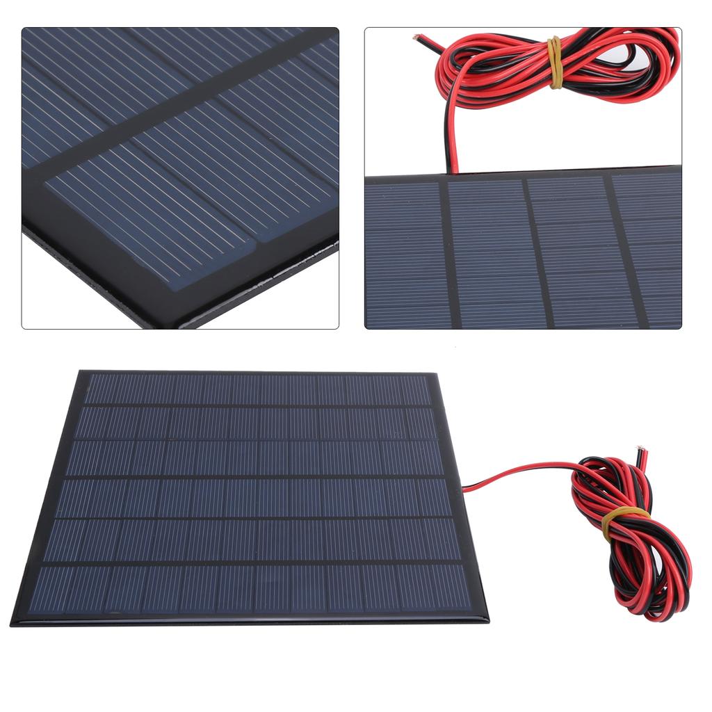 Solar Power Epoxy Module Board Polysilicon DC18V 4.5W Tool Supplies with 2meter Red Black Wire