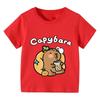 Summer Pure Cotton Men's T-shirt Cartoon Capibara Printed Short Sleeve Fashion Y2k Men T-shirt Baby Tee Casual Breathable Top