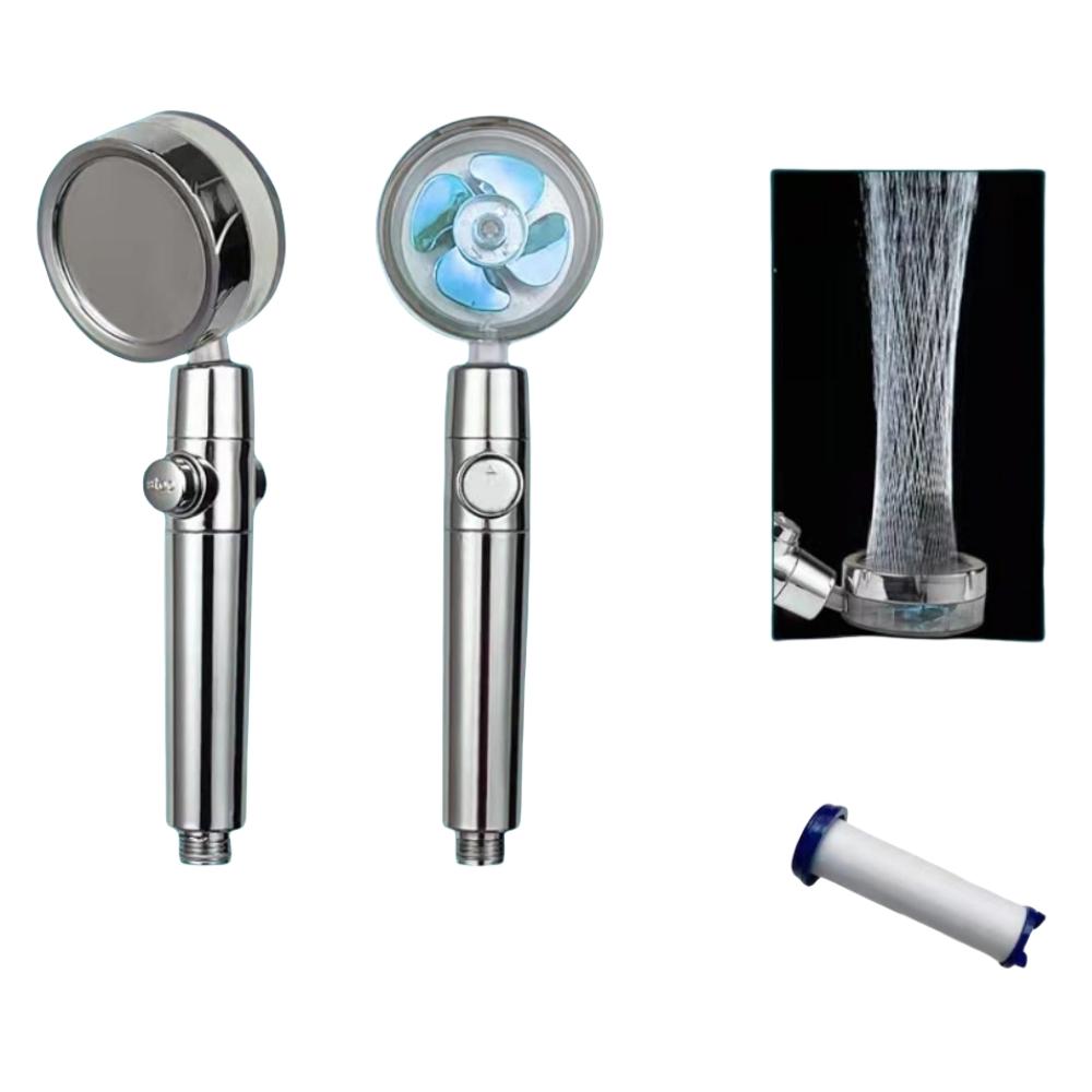 Насадка для душа, экономия воды, поток, вращающийся на 360 градусов, с небольшим вентилятором, ABS, дождевая насадка высокого давления, аксессуары для ванной комнаты
