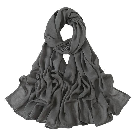 Women Scarf Solid Color Wide Edge Design Thin Scarf Breathable Shawl Versatile Head Wrap Stylish Accessory