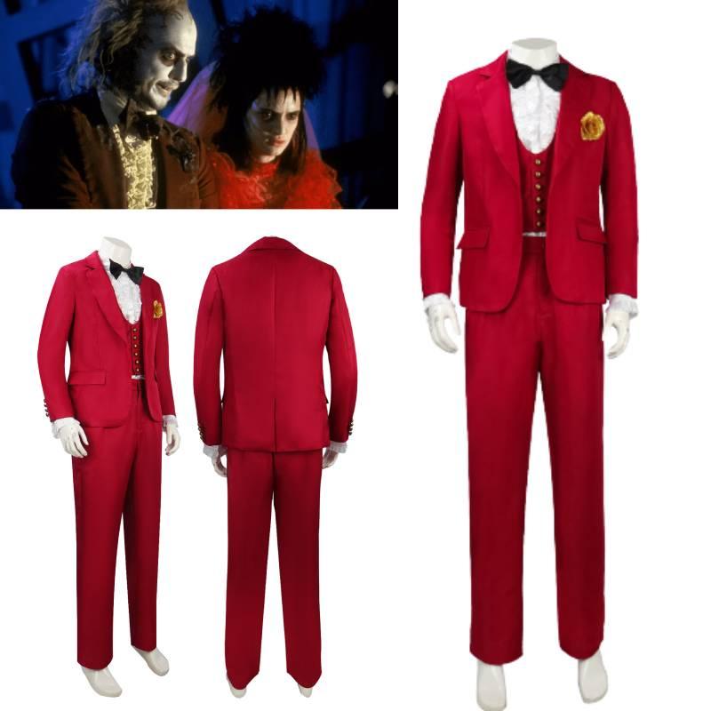 Original Stock Factory Wholesale Dark Wizard Red Suit Halloween Costume Men's Clothing