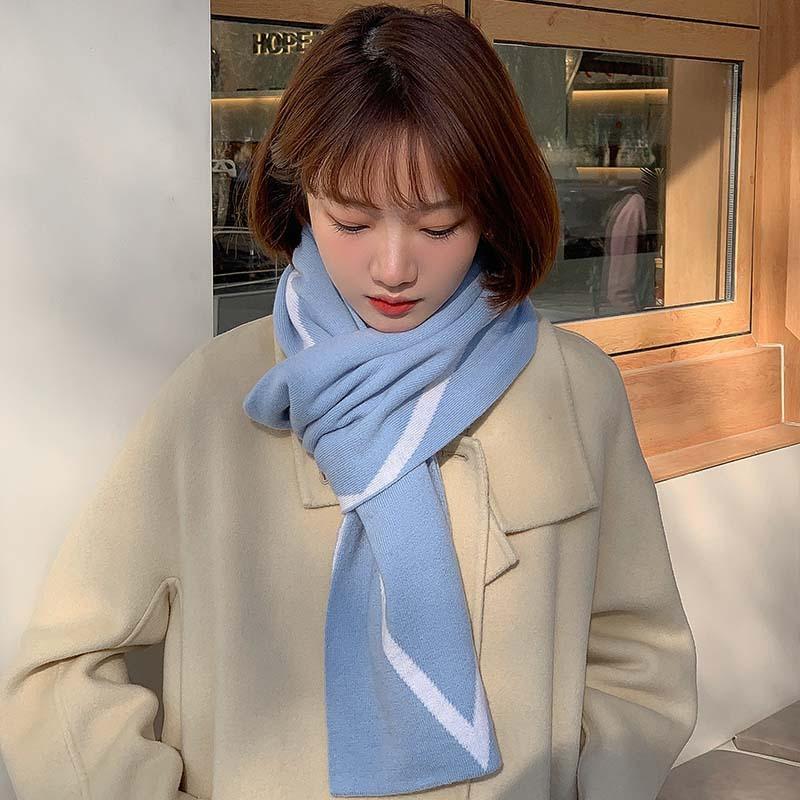 Winter New Beautiful Velvet Pure Wool Scarf Cashmere Scarf Knitted Scarf Fashion Scarf Warm Soft and Skin-friendly