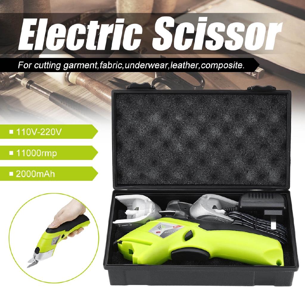 220V Electric Cordless Scissors Fabric Leather Cloth Cutting Multipurpose Chargeable Fabric Sewing Handheld Scissors