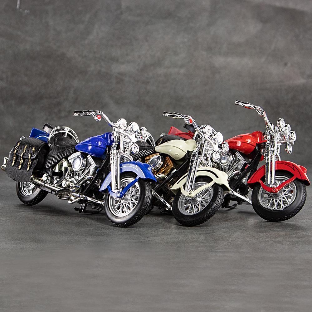 Литая под давлением модель мотоцикла «Принц Халли» в масштабе 1/12, игрушка для детей, подарочная коллекция для мальчиков и девочек
