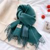 Warm Imitation Wool Scarf Tassel Winter Long Shawl Korean Style Cashmere Shawl  Girl