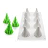 8 Christmas Tree Silicone Mold Icing Biscuit Aroma Candle Mold Stripe Tree Chocolate Mold