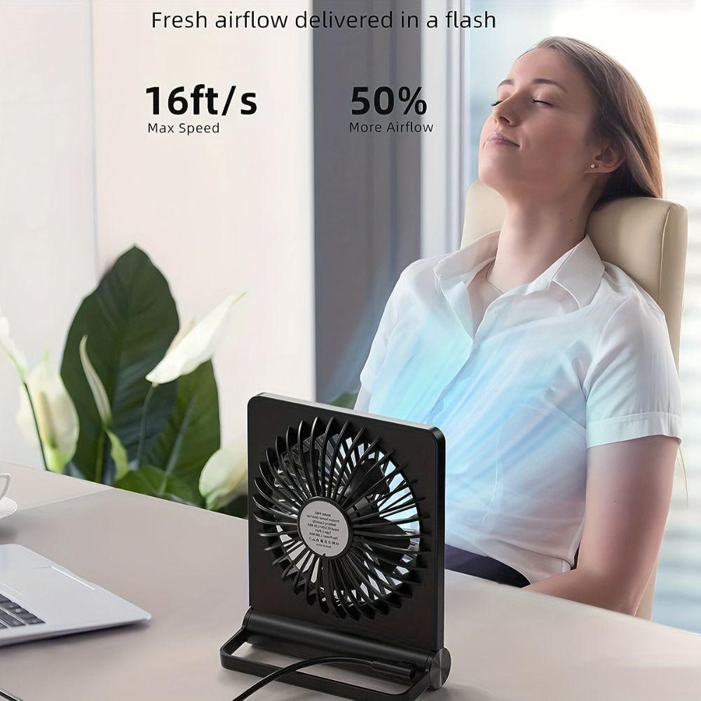 Folding Desk Fan Lightweight Ultra-thin Mini Fan Table Fan Small USB Fan Outdoor