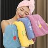 Home Textile Coral Velvet Dry Hair Cap Dry Hair Towel Bag Turban Embroidered Hair Dry Towel