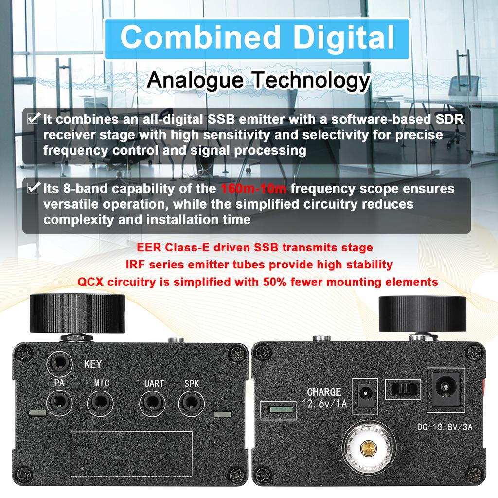 USDR uSDX 8-полосный SDR всережимный высокочастотный SSB QRP трансивер с индикатором мощности и КСВ