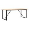 Dining Table O Shaped Frame 200 x 100 x 75.5 cm Solid Pine Wood & Steel