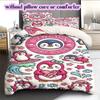 Cute animals surfing Pattern Bedding,Quilt Set Quilt Cover Pillowcase Home Birthday Gift (1*duvet cover+2*pillowcase,without core)