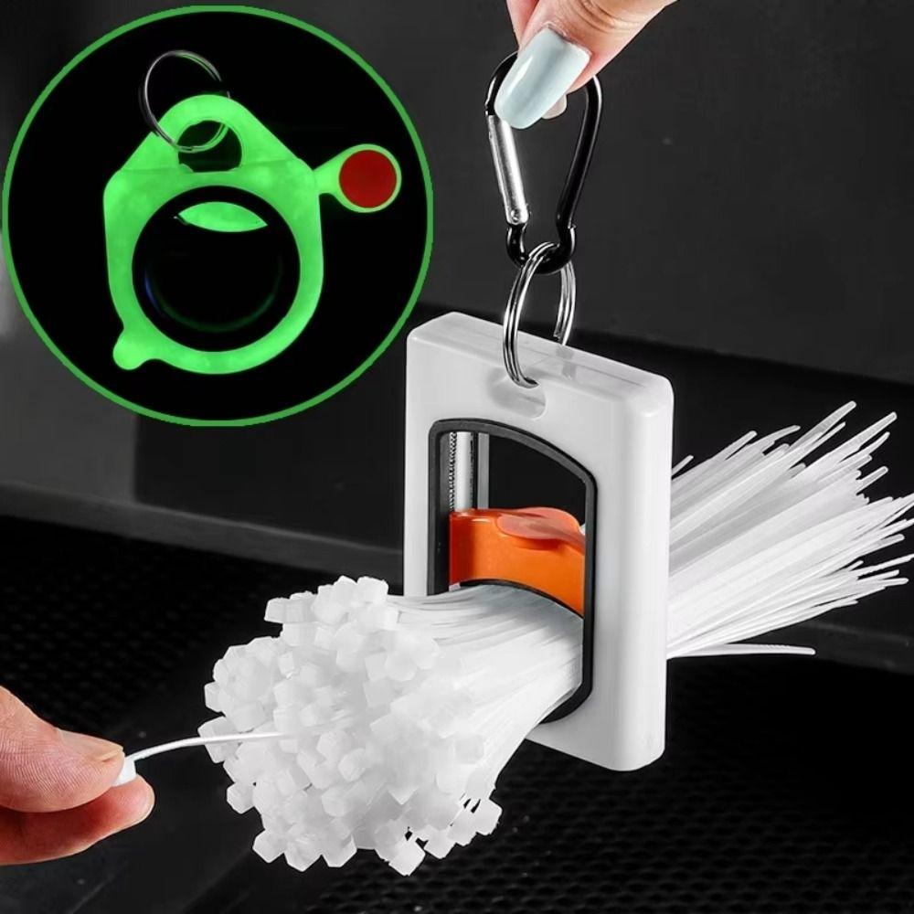 Fluorescent Cable Tie Organizer Square Round Wire Tie Tightener Plastic Cable Organizer  Indoor Use