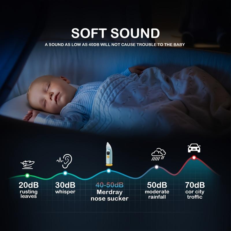 Портативный силиконовый очиститель носа, назальный аспиратор, 3 режима всасывания, электрический назальный аспиратор, успокаивающее освещение и детская музыка