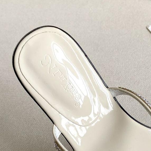 WTEMPO Черные абрикосовые сандалии, женская верхняя одежда, женские летние повседневные сандалии большого размера со стразами на толстом низком каблуке