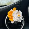 Auto Perfume Aromatherapy Exquisite Elegant Camellia Car Vent Decoration Fragrant Stone Light Perfume Girls' Gifts
