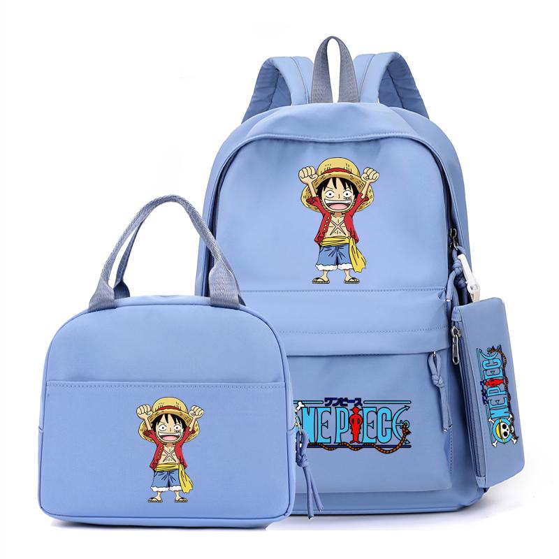 Цельный рюкзак в стиле аниме, 3 шт./компл., рюкзак для девочек-подростков, школьный рюкзак с сумкой для обеда, сумка для книг, удобная дорожная сумка