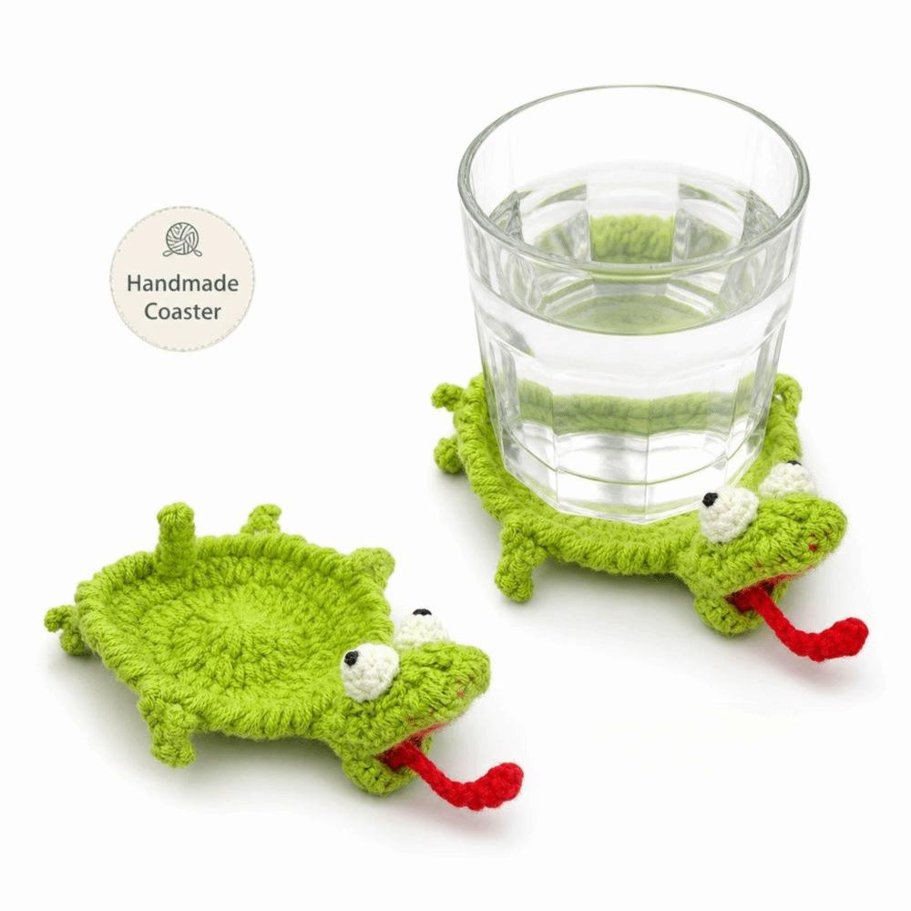 Decorative Drink Coaster Crochet Animal Coaster Yarn Animal Cup Coaster Home Table Decor
