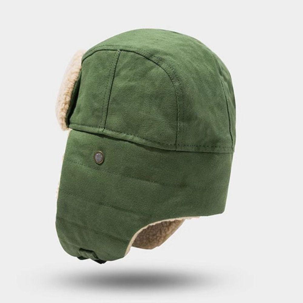 Thickened Winter Bomber Hats Ear Protection Winter Ski Caps OutdoorsThick Balaclava for Men Women