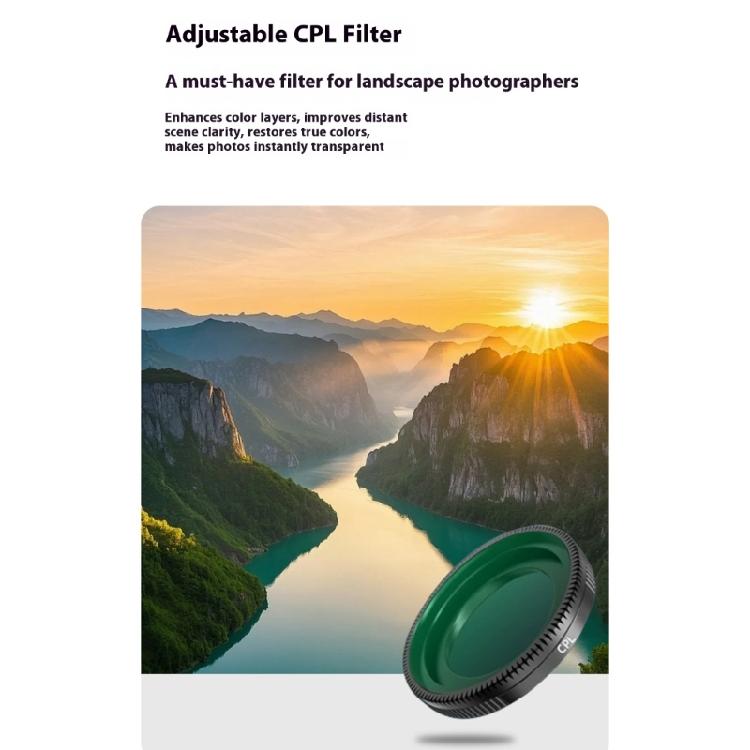 Camera Filters Kit With Rotating Gear Adjustment Anti Reflective Coating For GO3S Long Exposure Videos