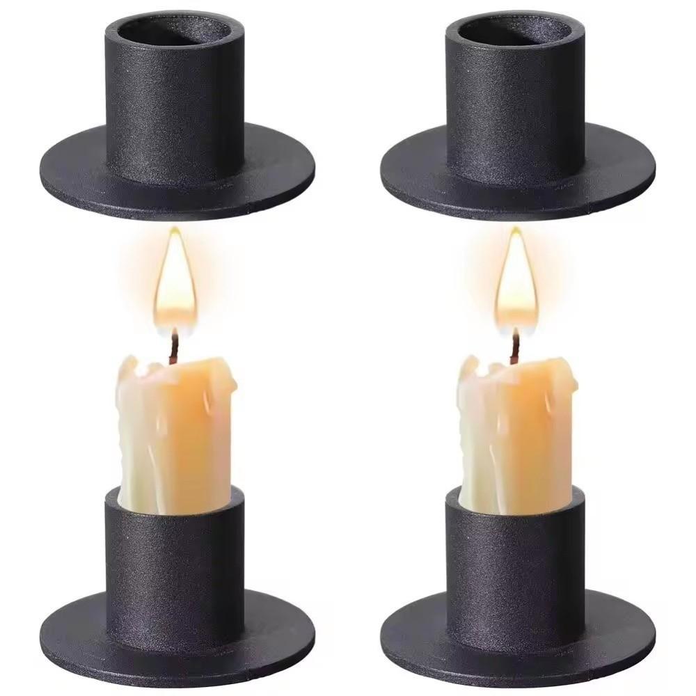Round Candle Holders Iron Metal Candleholders Festival Candlestick Candle Stand Wedding Party