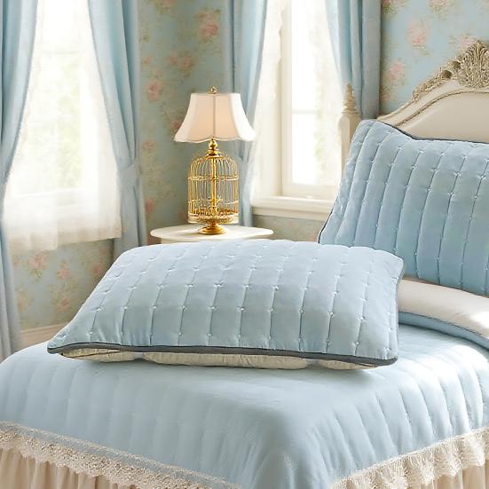 Наволочка-протектор с резинками, дорожная наволочка, противоскользящая стеганая вафельная наволочка