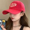 Red Baseball Cap for Women In Spring and Summer Casual and Versatile Big Head Circumference Showing Face Small Soft Top Baseball Cap Sun Hat