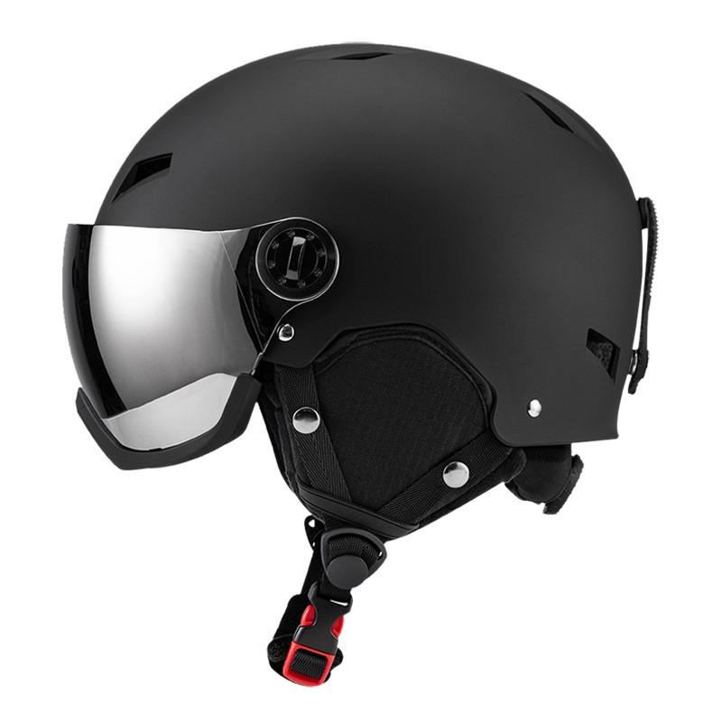 Adjustable Ski Helmet With Integrated Goggle Adults Winter Sports Safety Gear