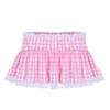 Adult Men Women Short Skirts Lace Hem Pleated Mini Skirt Sissy Underwear Sleepwear