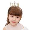 Детская корона-тиара для девочек, новая корона, обруч для волос с кристаллами, модель, аксессуары для подиума, заколка для волос принцессы