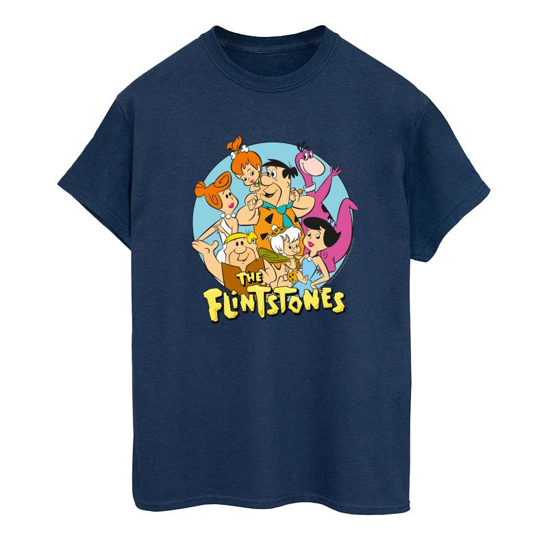 The Flintstones Mens Group Circle T-Shirt