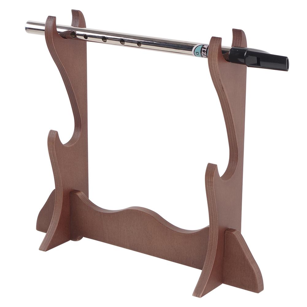 Flute Stand Desktop Flute Display Stand Wooden Dual-Layer Wind Instrument Stand Flute Organization Storage Display Holder