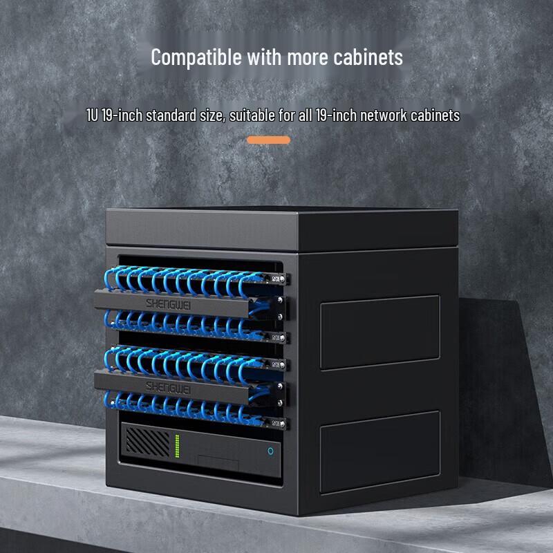 Shengwei 19-inch 1U 24-Port Network Cable Management Panel