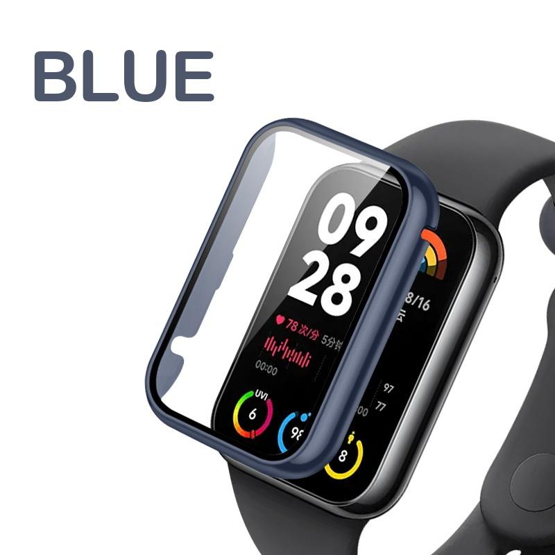 Чехол для Xiaomi Mi Watch Band 8 Pro 7 Pro PC, твердое закаленное стекло, защитный экран, универсальный бампер, одноцветные чехлы для часов, аксессуары