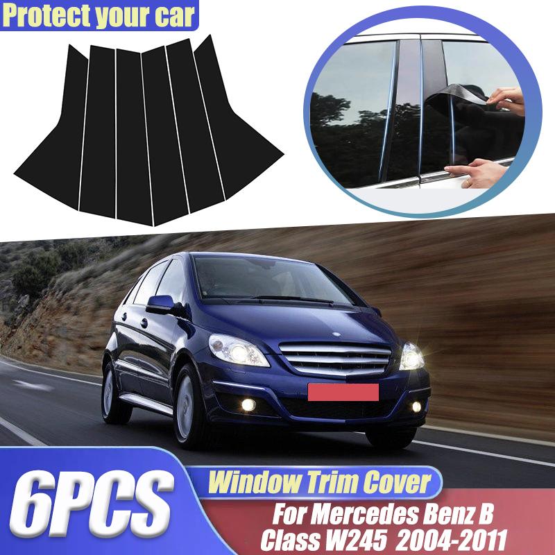 Для Mercedes Benz B Class W245 170 180 2004~2011 Накладки на оконные молдинги Центральная пленка Столбики B C Наклейка Автоаксессуары
