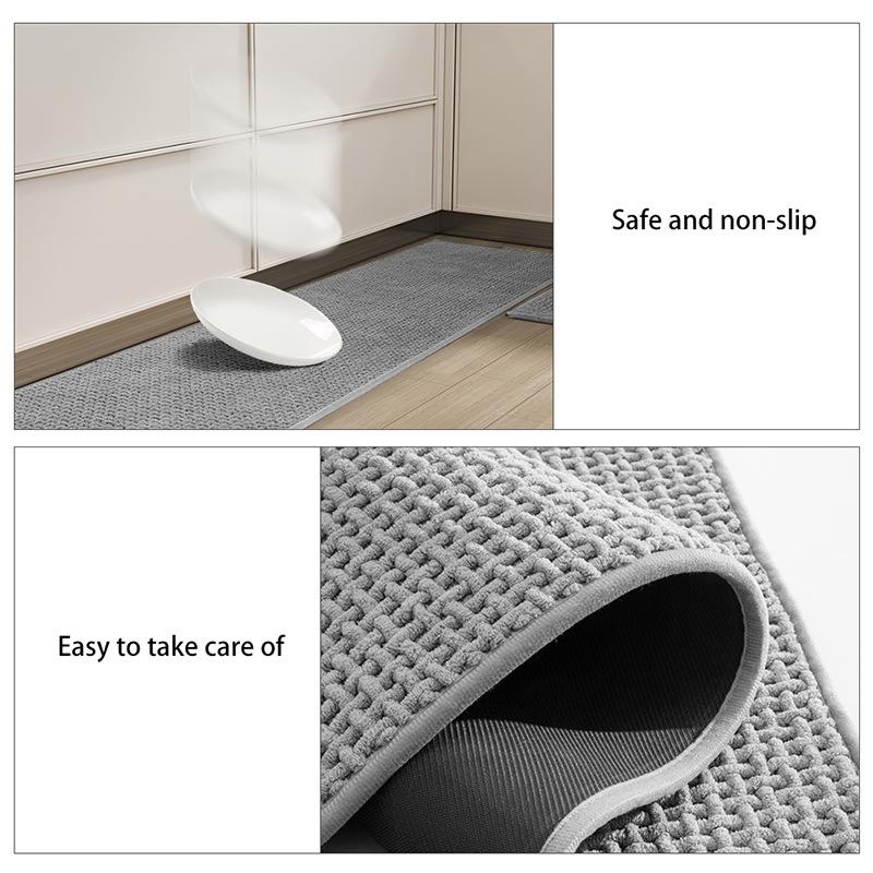 Роскошный шениловый кухонный коврик, нескользящий коврик-дорожка, коврики, водопоглощающий длинный ковер, моющиеся коврики для ванной комнаты
