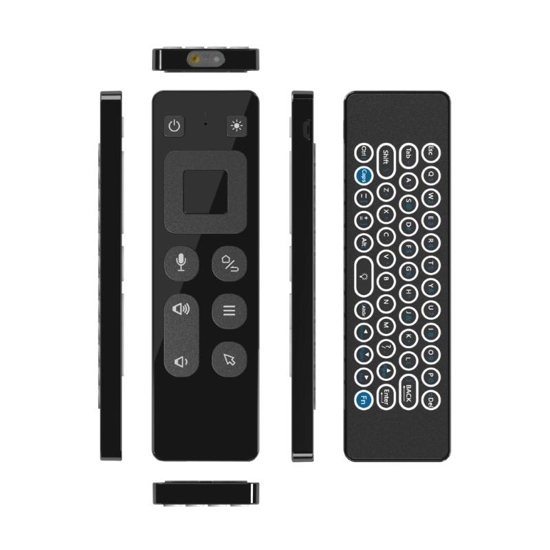 2 в 1 Воздушная мышь Голосовое управление RGB-подсветка 2,4 ГГц Беспроводная воздушная мышь Пульт дистанционного управления с 6-осевым гироскопом USB-приемник