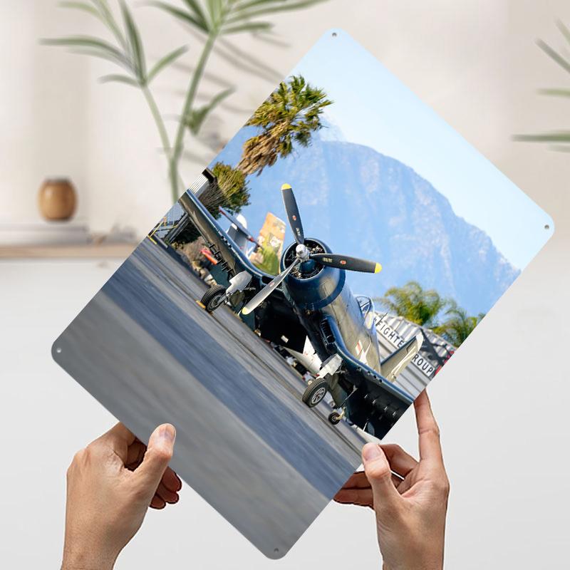 Corsair on the Ground Printing Poster Customized Retro Wall Art Vintage Metal Signs for Room Home and Decoration Gaming House