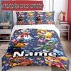 3pcs Duvet Cover Set (1*Duvet Cover + 2*Pillowcase, Without Core), Custom Name Anime Pattern Bedding Set, Home Bedroom Decor Gift