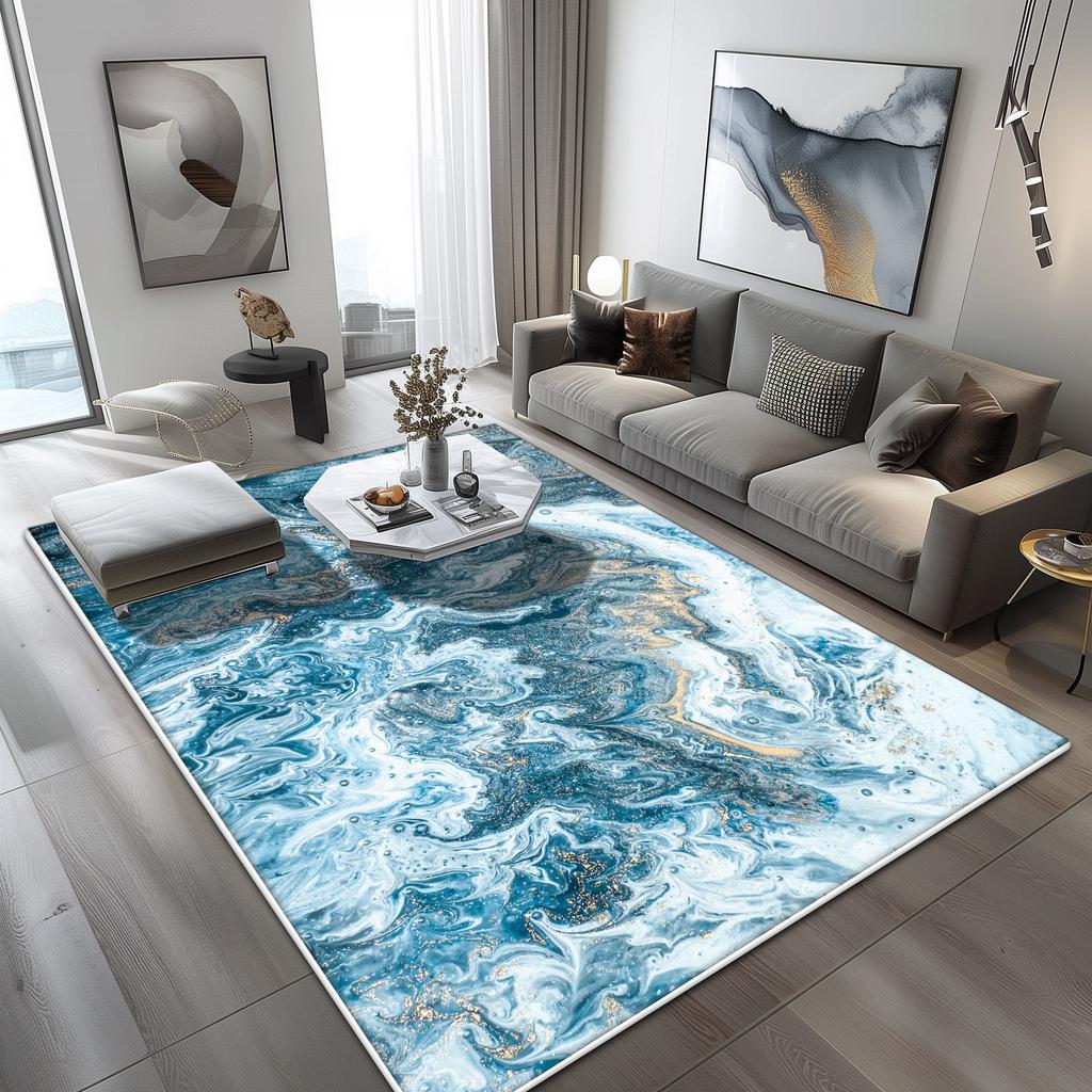 Nordic Luxury Large Living Room Carpets Abstract Decoration Home Sofa Bedroom Rug 200x300cm Lounge Cloakroom Non-slip Floor Mat