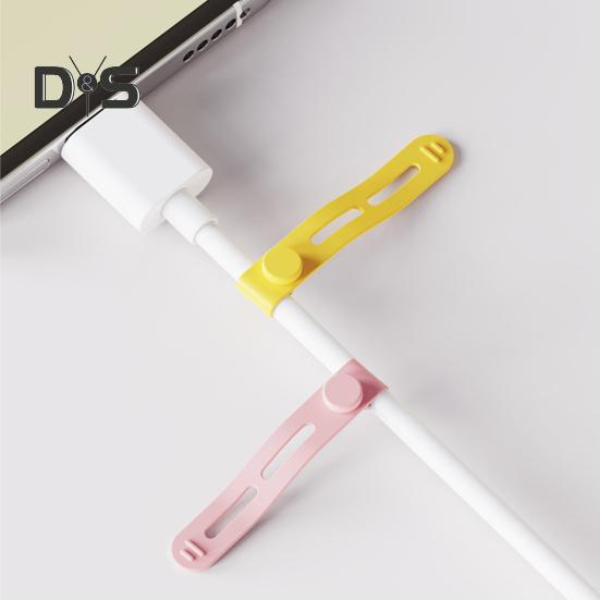 38Pcs/Set Silicone Cable Tie Writable Label Tag Earphone Phone Power Cord Bundling Strap Reusable Elastic Wire Management Organizer Wrap