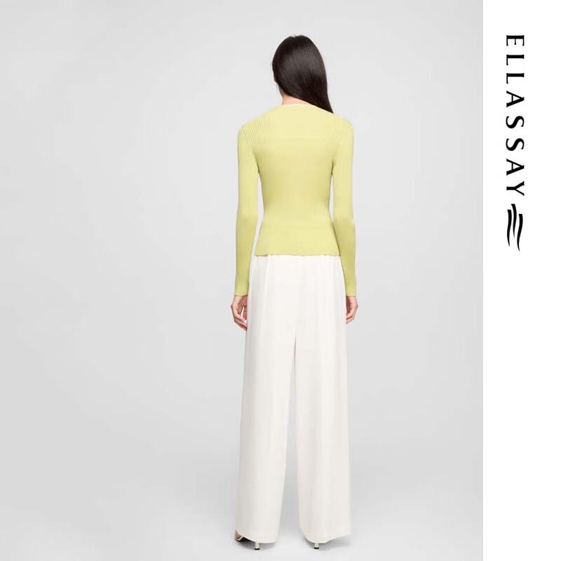 ELLASSAY Women's V-Neck Knit Sweater