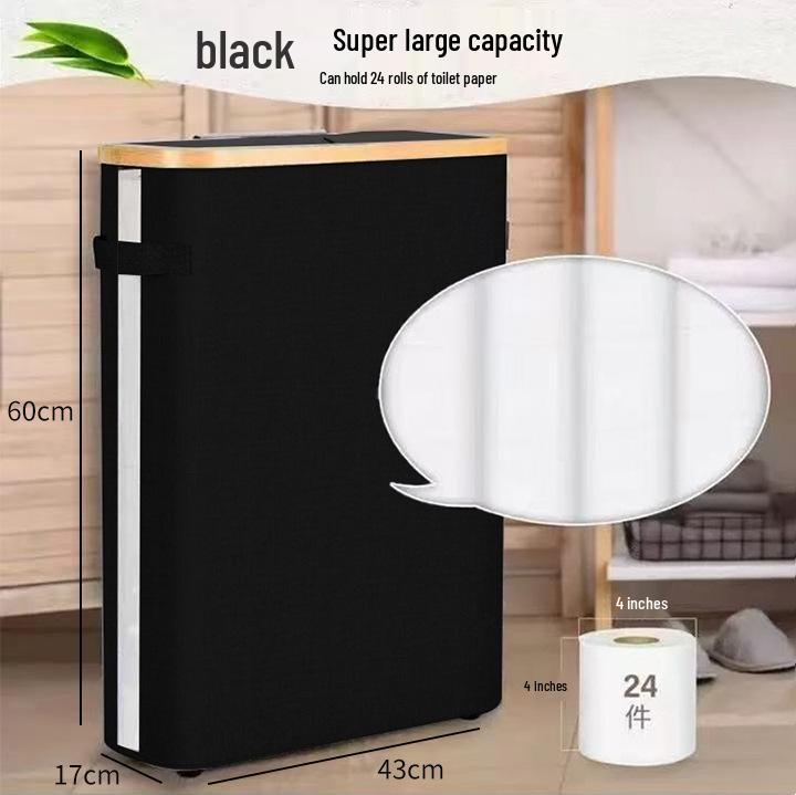 Складная водонепроницаемая корзина для хранения туалетной бумаги для ванной с крышкой