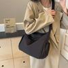 Large Capacity Women's Tote Bag Solid Color Shoulder Crossbody Bag Dumpling Bag