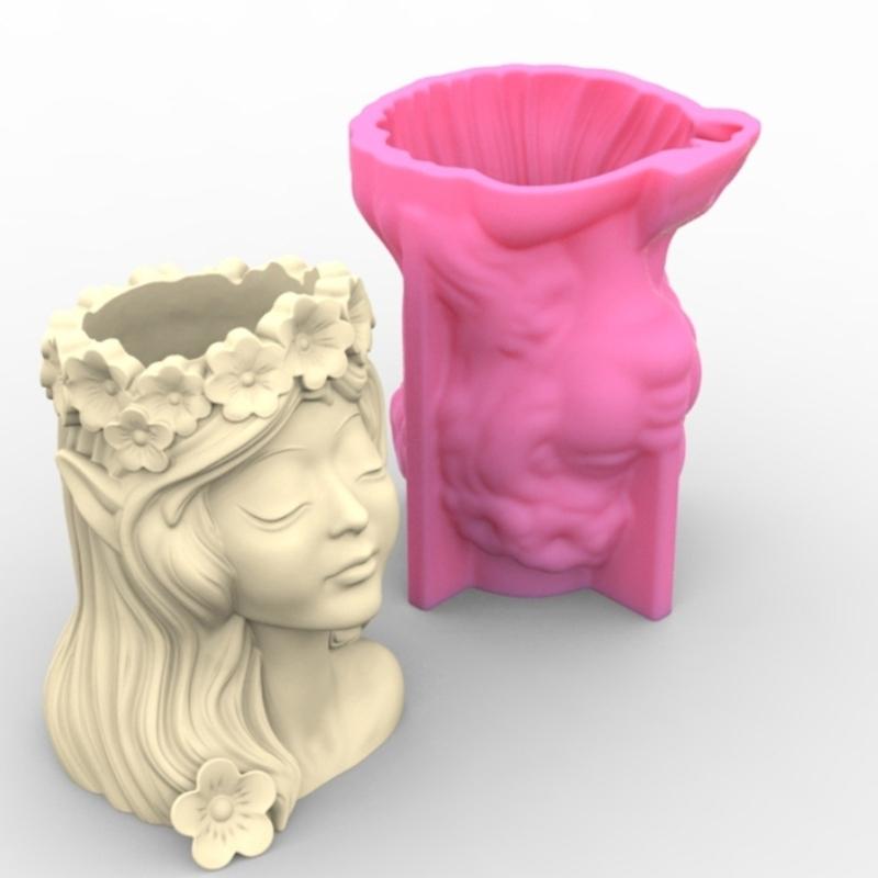 Венок для девочек, держатель для ручек, силиконовые формы, форма для украшения стола, инструмент для изготовления пластырей, форма для сочного горшка, легко моется