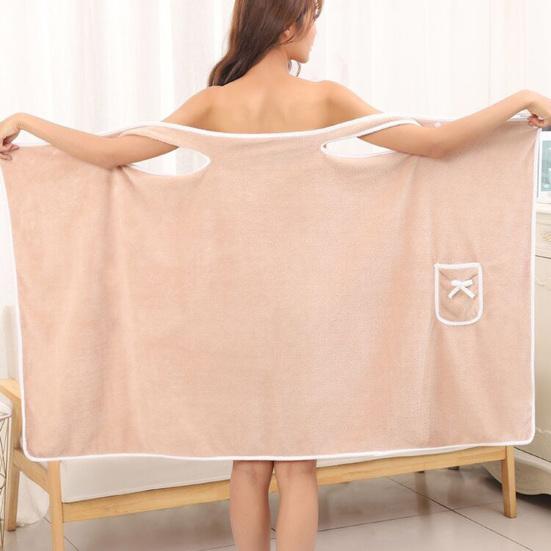 Носимое банное полотенце, мягкое, с высокой водопоглощающей способностью, коралловый флис, женское полотенце для ванной комнаты, полотенце для душа, ежедневное использование