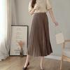 Versatile Large Swing Skirt Slimming A-line Skirt High-waisted Pleated Skirt for Women Spring and Autumn Mid-length