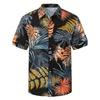 Men's Tropical Hawaiian Shirt - Casual Short Sleeve Button
