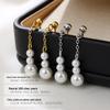 Banyan Tree S925 Silver Three-Pearl Tassel Earrings for Women