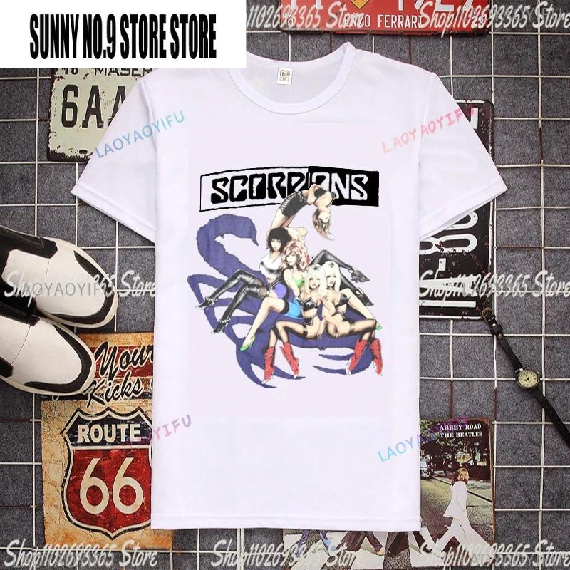 Футболка унисекс Scorpions Heavy Metal Rock Band 56th Anniversary 1965-2021 Новый графический постер с круглым вырезом Футболки унисекс